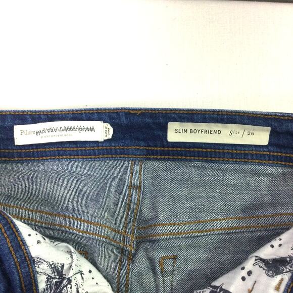 Pilcro and the Letterpress Women's Slim Boyfriend Medium Wash Cropped Jean 26 - Picture 8 of 15